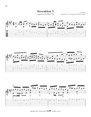 Bach Two Part Inventions for 7 string guitar