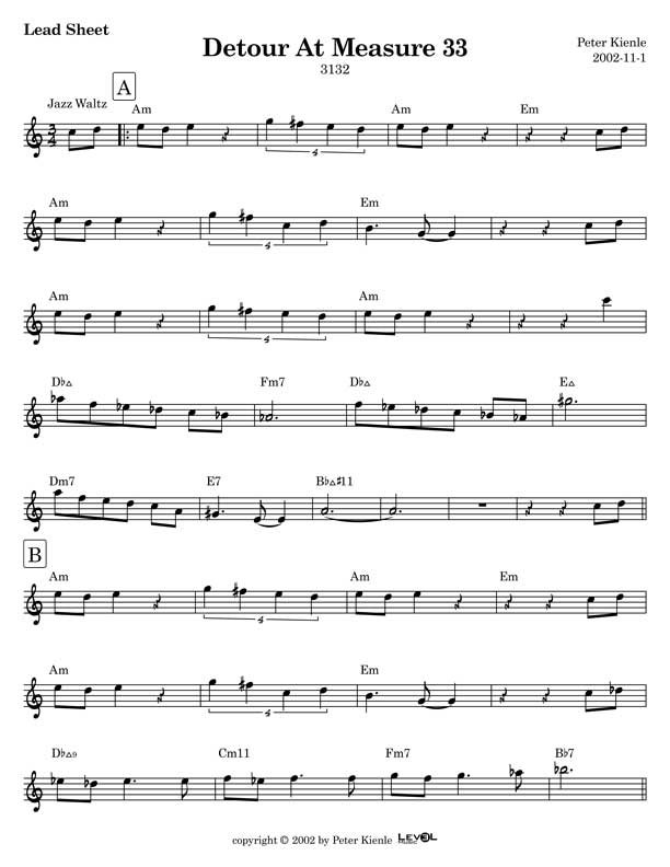 Detour At Measure 33