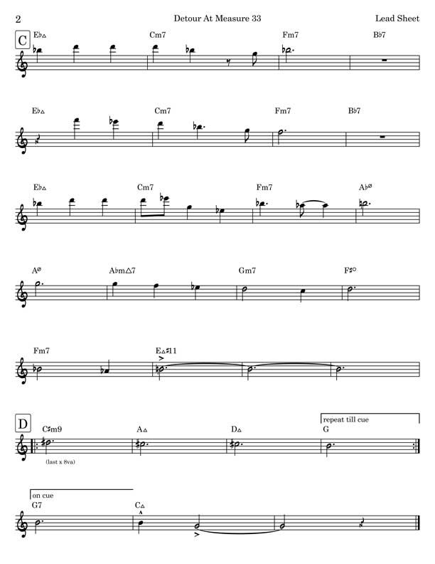 Detour At Measure 33