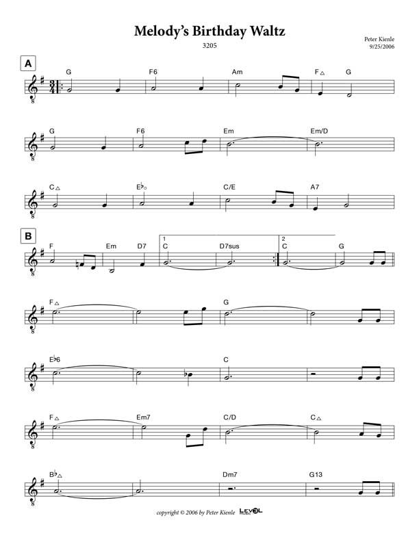 Melody's Birthday Waltz