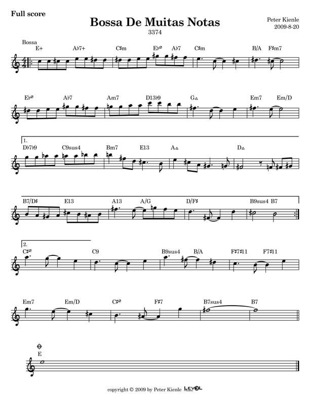 Bossa De Muitas Notas