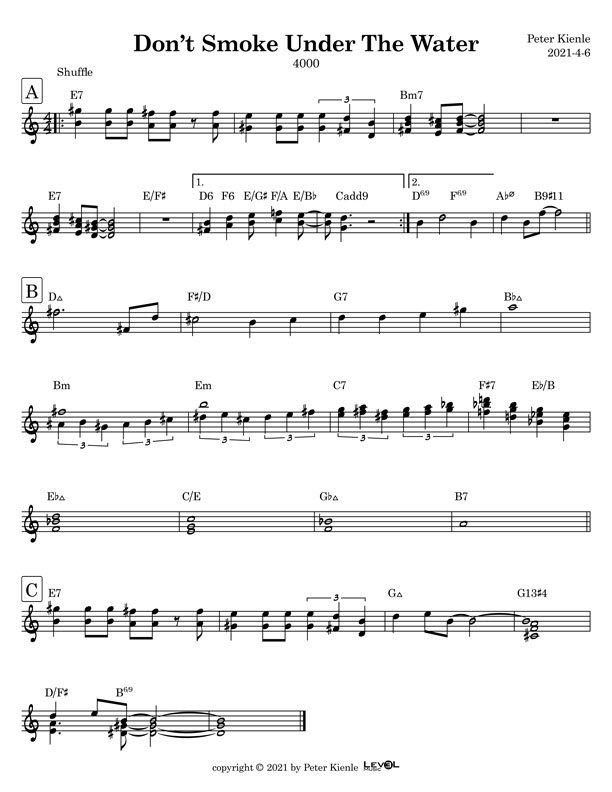 Don't Smoke Under The Water