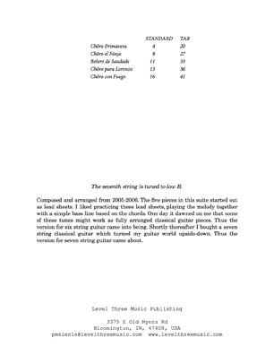 OPUS 88 Brazilian Suite No 1 for 7 string guitar