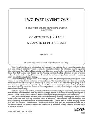 Bach Two Part Inventions for 7 String Guitar