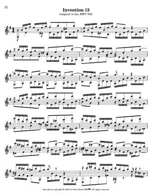 Bach Two Part Inventions for 7 String Guitar