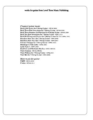 Bach Well Tempered Clavier for 7 string guitar Vol 3
