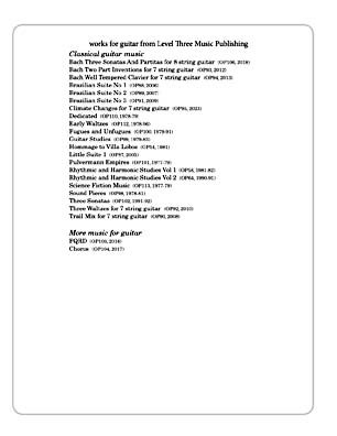 Three Sonatas for Classical Guitar