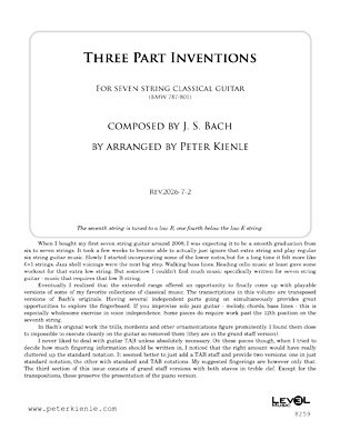 Bach Three Part Inventions for 7 String Guitar