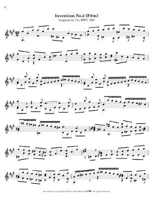 Bach Three Part Inventions for 7 String Guitar