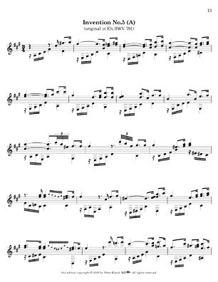 Bach Three Part Inventions for 7 String Guitar