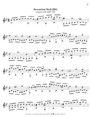 Bach Three Part Inventions for 7 String Guitar