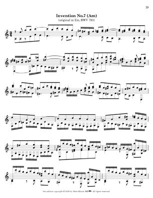 Bach Three Part Inventions for 7 String Guitar