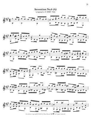 Bach Three Part Inventions for 7 String Guitar
