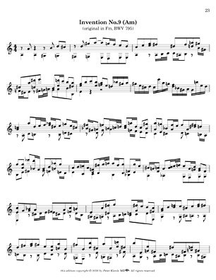 Bach Three Part Inventions for 7 String Guitar