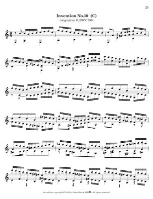 Bach Three Part Inventions for 7 String Guitar