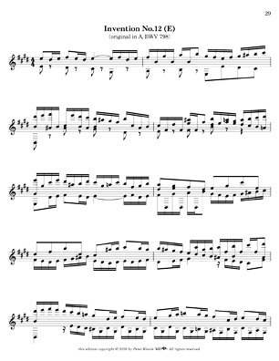 Bach Three Part Inventions for 7 String Guitar