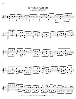 Bach Three Part Inventions for 7 String Guitar