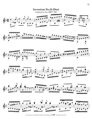 Bach Three Part Inventions for 7 String Guitar