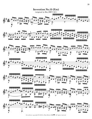 Bach Three Part Inventions for 7 String Guitar