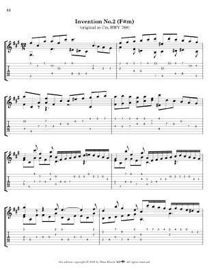 Bach Three Part Inventions for 7 String Guitar