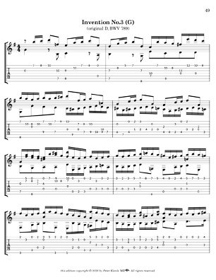 Bach Three Part Inventions for 7 String Guitar