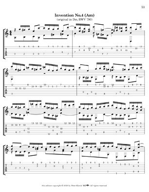 Bach Three Part Inventions for 7 String Guitar