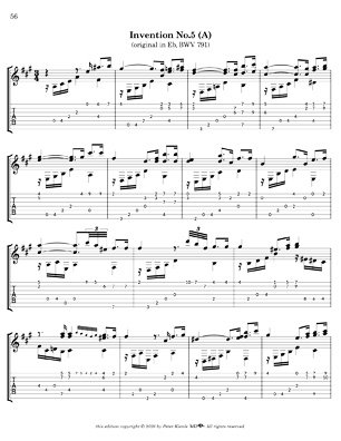 Bach Three Part Inventions for 7 String Guitar
