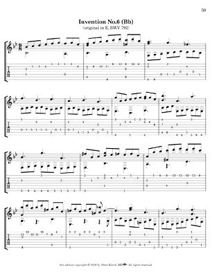Bach Three Part Inventions for 7 String Guitar
