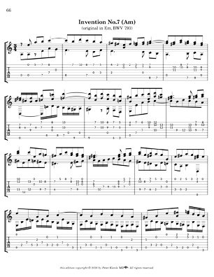 Bach Three Part Inventions for 7 String Guitar