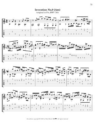Bach Three Part Inventions for 7 String Guitar