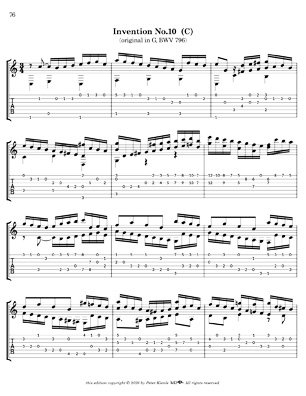 Bach Three Part Inventions for 7 String Guitar