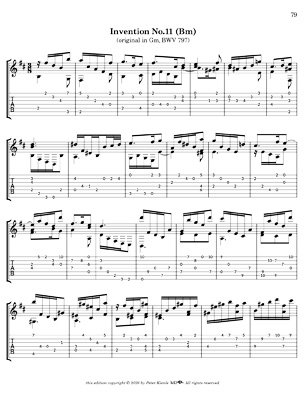 Bach Three Part Inventions for 7 String Guitar