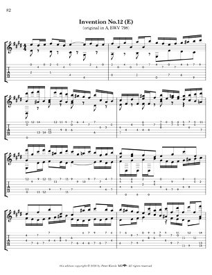 Bach Three Part Inventions for 7 String Guitar