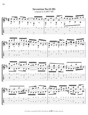 Bach Three Part Inventions for 7 String Guitar