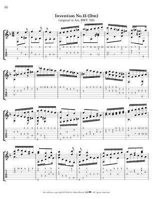 Bach Three Part Inventions for 7 String Guitar