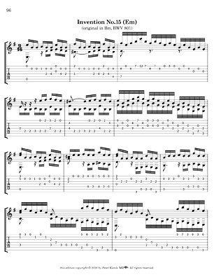Bach Three Part Inventions for 7 String Guitar