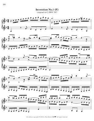 Bach Three Part Inventions for 7 String Guitar