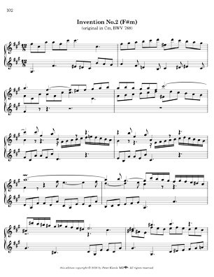 Bach Three Part Inventions for 7 String Guitar