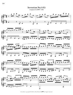 Bach Three Part Inventions for 7 String Guitar