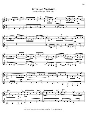 Bach Three Part Inventions for 7 String Guitar