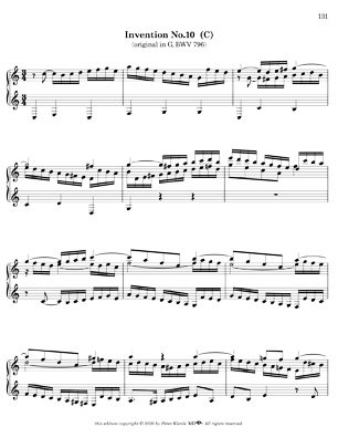 Bach Three Part Inventions for 7 String Guitar
