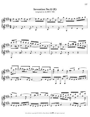 Bach Three Part Inventions for 7 String Guitar