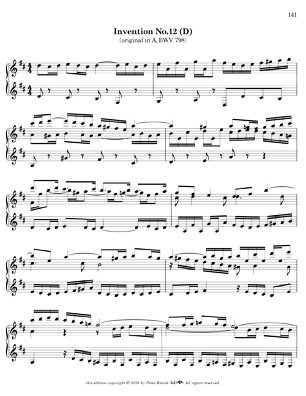 Bach Three Part Inventions for 7 String Guitar