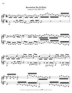 Bach Three Part Inventions for 7 String Guitar