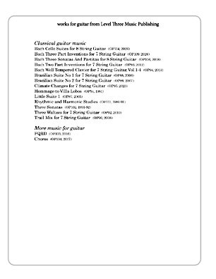 Bach Cello Suites For 7 String Guitar